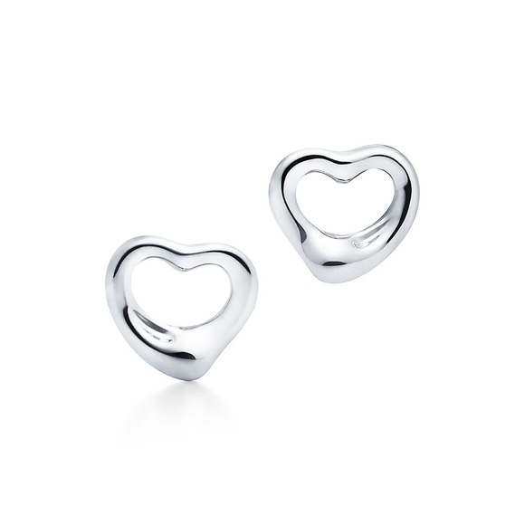 Tiffany & Co. Open Heart Stud Earrings - Picture 2 of 3